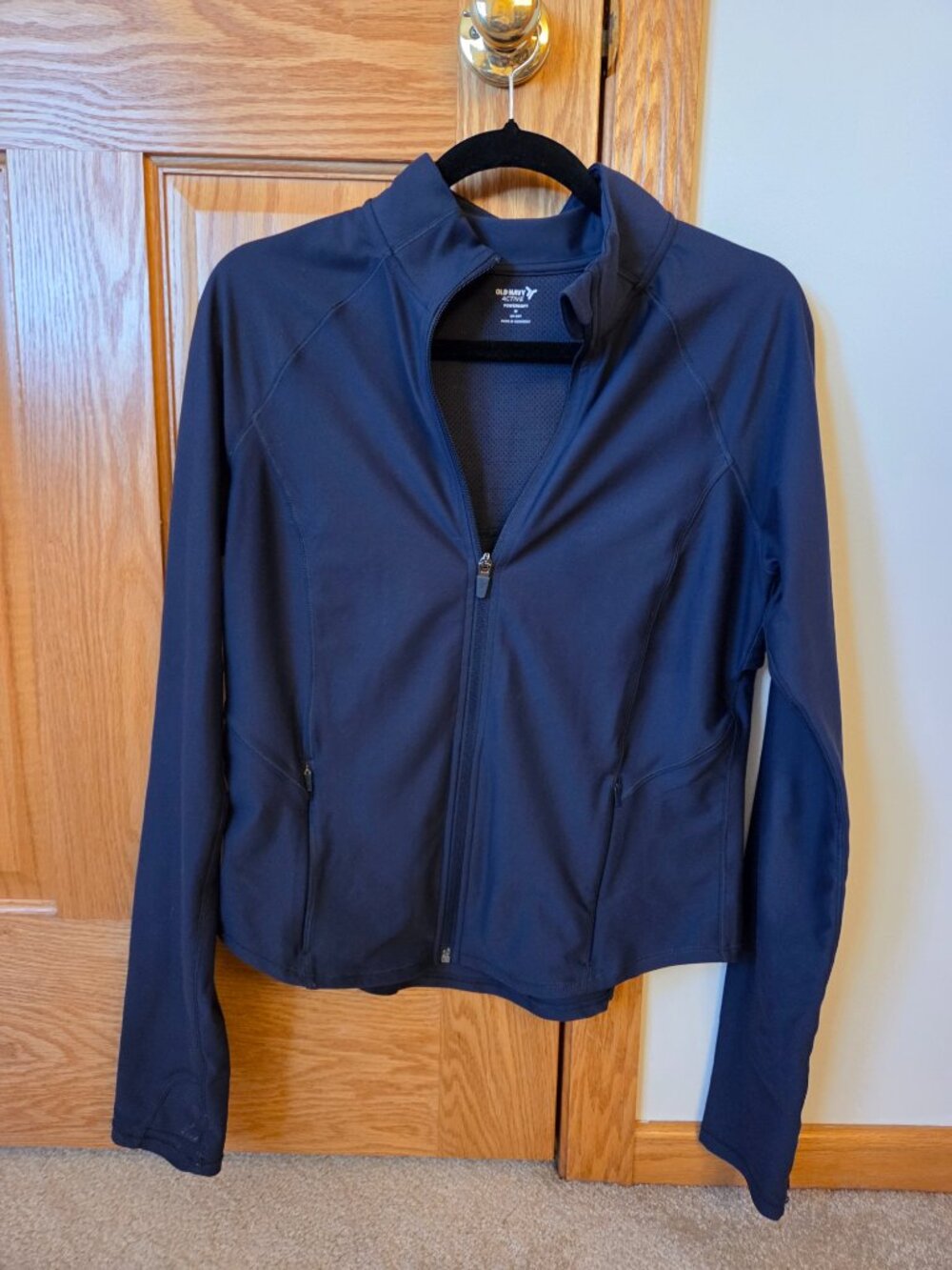 Old Navy PowerSoft Full Zip Blue FLAWED